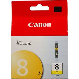 Inkoustová náplň Canon CLI-8Y, 420 stran žlutá

