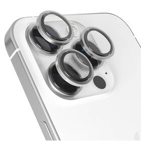 Ochranné sklo čočky fotoaparátu Epico Aluminium Lens Protector na Apple iPhone 16 Pro/16 Pro Max bílé

