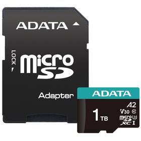 Paměťová karta ADATA MicroSDXC 1TB UHS-I (100R/80W) + adaptér 

