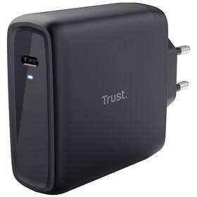 Nabíječka do sítě Trust Maxo 100 W USB-C s kabelem USB-C/USB-C, 2 m černý


