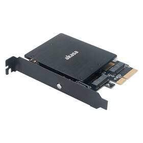 Adaptér AKASA M.2 PCIe SSD and M.2 SATA SSD černý

