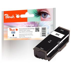 Inkoustová náplň Peach Epson 33, T3331, 275 stran černá

