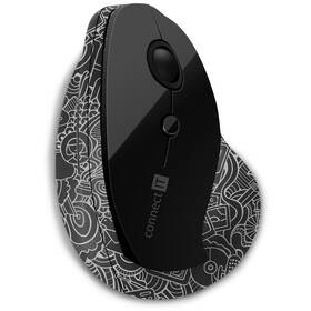 Myš Connect IT Doodle, vertikální, ergonomická černá

