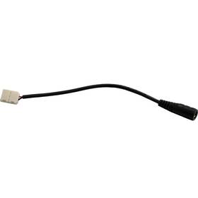 Konektor Solight napájecí, pro LED pásky 0,8cm, zacvakávací, 0,55cm zdířka černý

