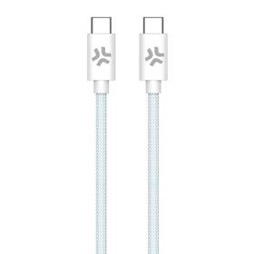 Kabel Celly USB-C/USB-C, opletený (bavlněný), 60 W, 1,5 m modrý

