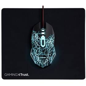 Herní set Trust Basics Gaming Wired myš + podložka pod myš černá barva
