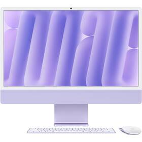 Počítač All In One Apple 24" CTO M4 8× CPU 8× GPU, 24 GB, 512 GB - fialový CZ 

