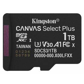 Paměťová karta Kingston Canvas Select Plus MicroSDXC 1TB UHS-I U3 (R150/W30) černá

