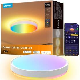 Stropní svítidlo Govee RGBICWW Smart duální, 4300lm, 38cm, Matter bílé

