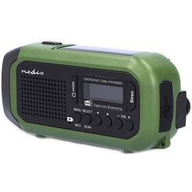 Radiopřijímač s DAB+ Nedis RDDBCR2000 černý/zelený

