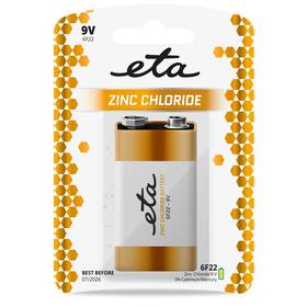Baterie zinkochloridová ETA 6F22, 9V, blistr 1ks 

