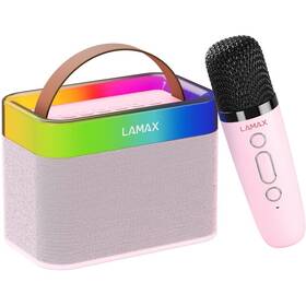 Přenosný reproduktor LAMAX KaraokeKid1 růžový

