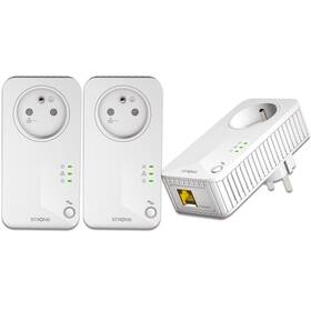 Síťový rozvod LAN po 230V Strong Powerline 600 TRI FR, 3ks bílý

