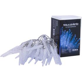 Vánoční osvětlení TESLA lighting vánoční řetěz rampouch, 50 LED, 5m + 30cm kabel, 3x AA baterie, čas. IP44 

