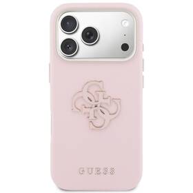 Kryt na mobil Guess PU Resin Logo na Apple iPhone 17 Pro Max růžový

