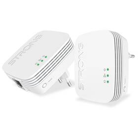 Síťový rozvod LAN po 230V Strong 600 TRI MINI, 3 jednotky bílý


