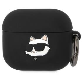 Pouzdro Karl Lagerfeld 3D Logo NFT Choupette Head na AirPods 3 černé

