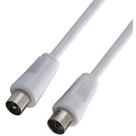Koaxiální kabel Carneo 5m bílý

