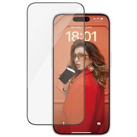 Tvrzené sklo PanzerGlass Ultra-Wide Fit na Apple iPhone 15 Pro s instalačním rámečkem 

