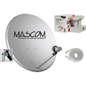 Parabola Mascom OP-VJ2 + LNB monoblock + kabel koax šedá

