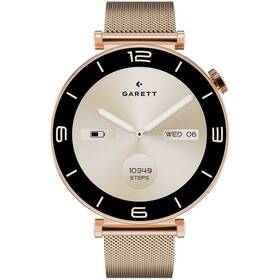 Chytré hodinky Garett Rose Mesh steel zlatá barva
