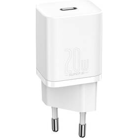 Nabíječka do sítě Baseus Super Si USB-C, 20 W, QC 3.0 bílá

