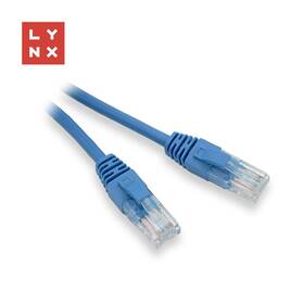 Kabel Lynx UTP patch Cat5e, PVC, CCA, 10m modrý

