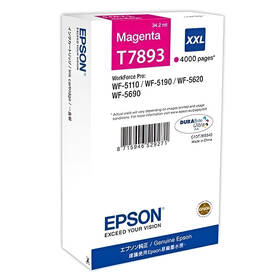 Inkoustová náplň Epson T7893 XXL, 4000 stran purpurová

