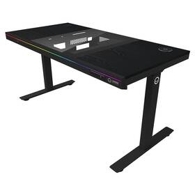 Herní stůl Lorgar DE90 RGB Wood černý

