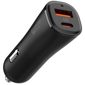 Adaptér do auta Spigen Essential 48W 1xUSB-C/1xUSB-A černý

