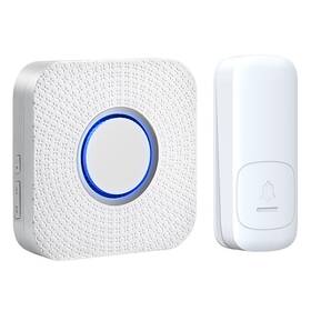 Zvonek bezdrátový Geti GWDK108W, kinetický bílý

