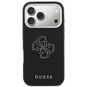 Kryt na mobil Guess PU Resin Logo na Apple iPhone 17 Pro černý

