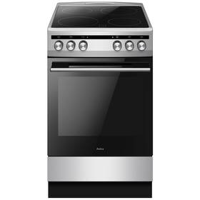 Sklokeramický sporák Amica SS 15 ECS stříbrný

