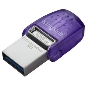 USB Flash Kingston DataTraveler microDuo 3C 128GB fialová barva
