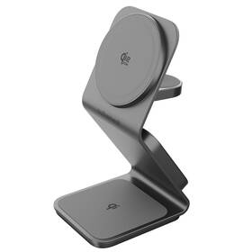 Bezdrátová nabíječka Cubenest Qi2.2 3v1 s MagSafe (SQ314 Samsung watch) šedá


