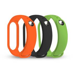 Řemínek RhinoTech na Xiaomi Mi Band 6 (3 Pack) černý/zelený/oranžový

