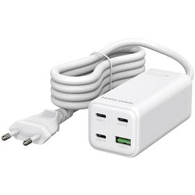 Nabíječka do sítě Mobile Origin Compact MultiHub GaN 100W 3x USB-C + USB-A bílá

