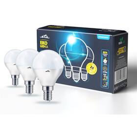 Žárovka LED ETA EKO LEDka mini globe 7W, E14, teplá bílá, 3ks 
 Žárovka LED ETA EKO LEDka mini globe 7W, E14, teplá bílá, 3ks