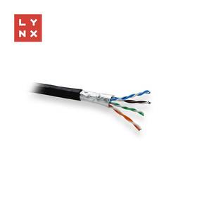 Kabel Lynx FTP Cat5e, PE (Fca), 0,5mm, celoměděný, venkovní, box 305m černý


