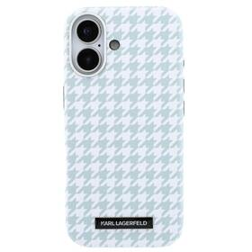Kryt na mobil Karl Lagerfeld PU Houndstooth Resin Plate MagSafe na Apple iPhone 17 modrý

