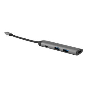 USB Hub Verbatim USB-C/2x USB 3.0, USB-C, HDMI šedý

