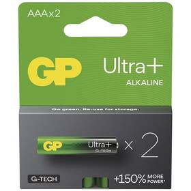 Baterie alkalická GP Ultra Plus AAA (LR03), 2 ks 

