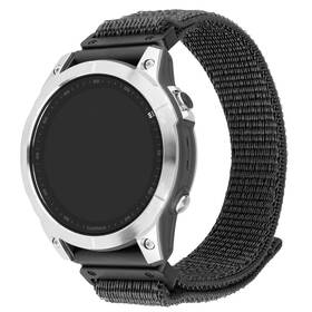 Řemínek FIXED Nylon Sporty Strap na Garmin QuickFit 26mm šedý

