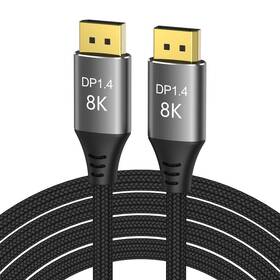 Kabel PremiumCord DisplayPort 1.4, 32,4 Gbit/s, 8K, 2 m černý

