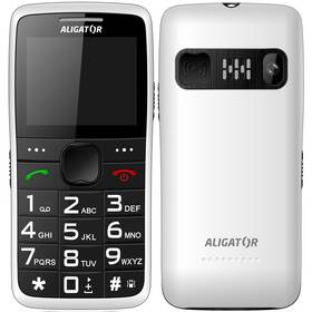 Mobilní telefon Aligator A675 Senior bílý

