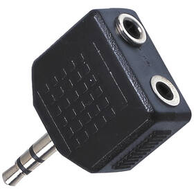 Redukce AQ stereo 3,5 mm jack / 2x 3,5 mm jack M/F 

