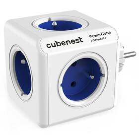 Rozbočovací zásuvka Cubenest Powercube Original, 5x zásuvka bílá/modrá

