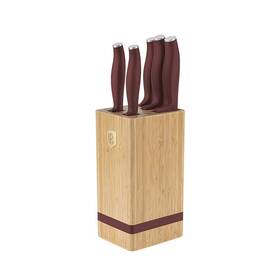Sada kuchyňských nožů Berlinger Haus BH-2972 BAMBOO (6 ks) hnědá/bordó

