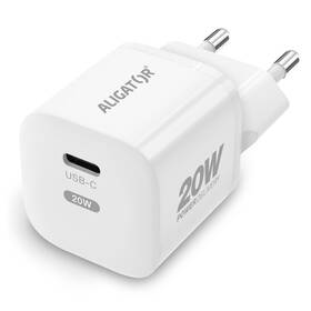 Nabíječka do sítě Aligator Power Delivery 20W, USB-C bílá

