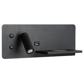 Bodové svítidlo IMMAX LED Be PREPARE 4v1 s Qi nabíjením, USB, varianta pravá černé

